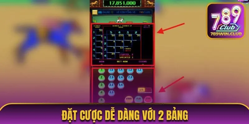 Đặt cược dễ dàng với 2 bảng