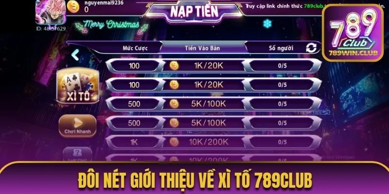 Đôi nét giới thiệu về xì tố 789Club