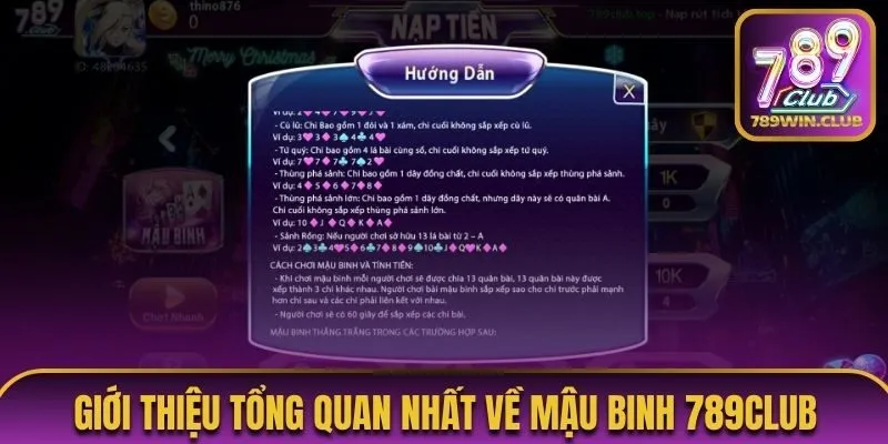 Giới thiệu tổng quan nhất về Mậu Binh 789Club 