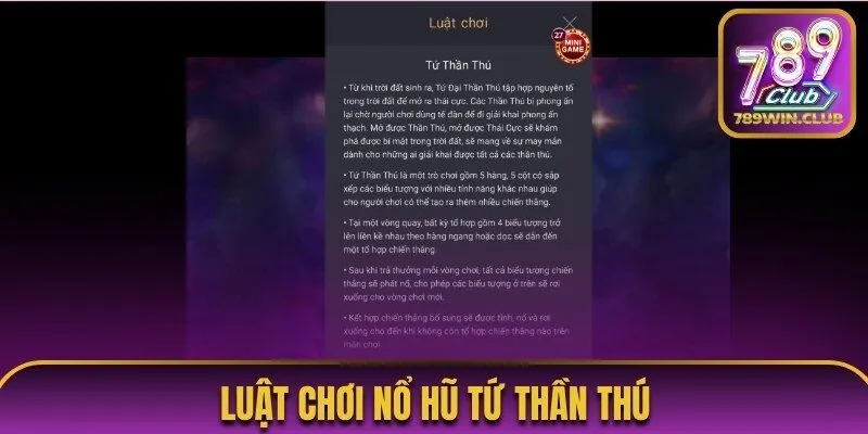 Khám phá luật chơi nổ hũ Tứ Thần Thú