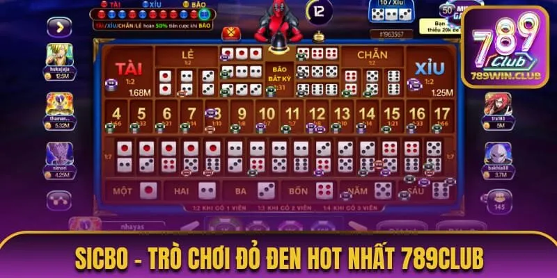 Sicbo - trò chơi đỏ đen hot nhất 789Club