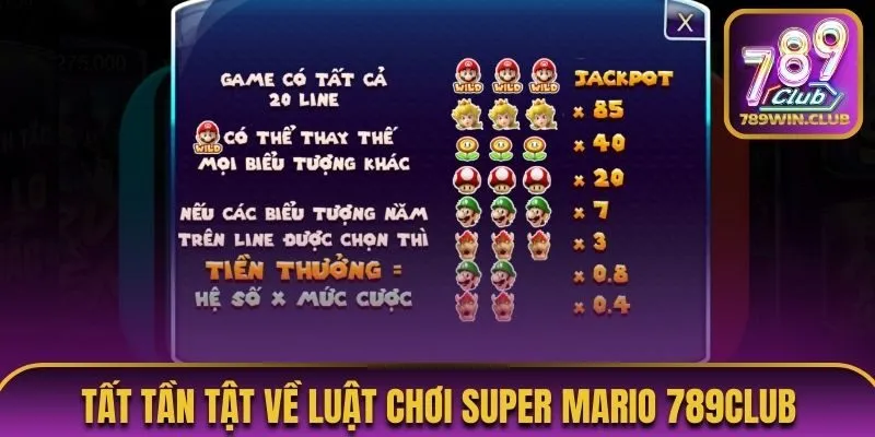Tất tần tật về luật chơi Super Mario 789Club