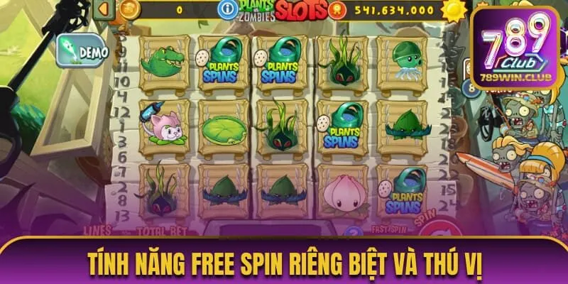 Tính năng Free Spin riêng biệt và thú vị