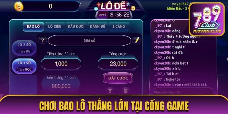 Chơi bao lô thắng lớn tại cổng game