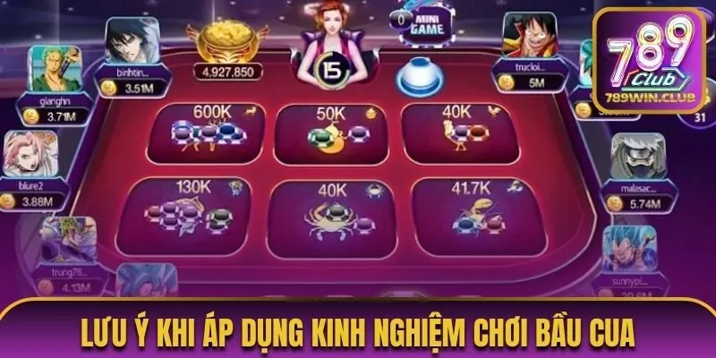 Lưu ý khi áp dụng cách chơi bầu cua từ chuyên gia