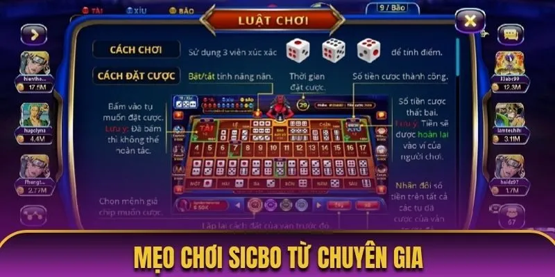 Mẹo chơi sicbo từ chuyên gia