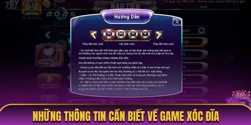 Những thông tin cần biết về game xóc đĩa