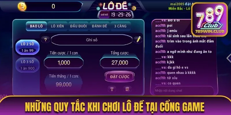 Quy tắc chơi xổ số tại cổng game 789Club