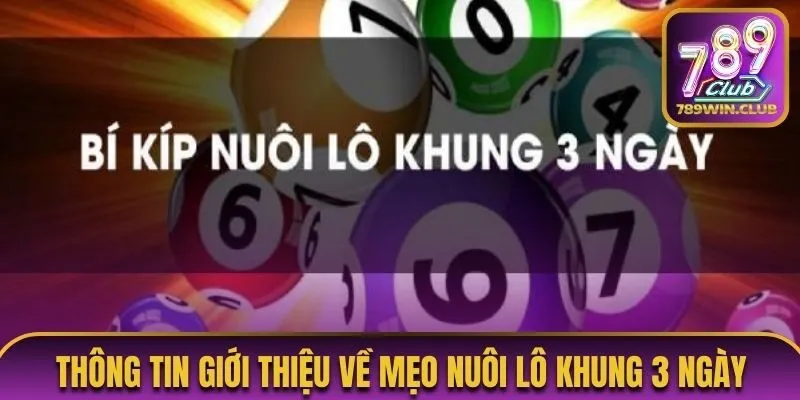 Thông tin giới thiệu về mẹo nuôi lô khung 3 ngày